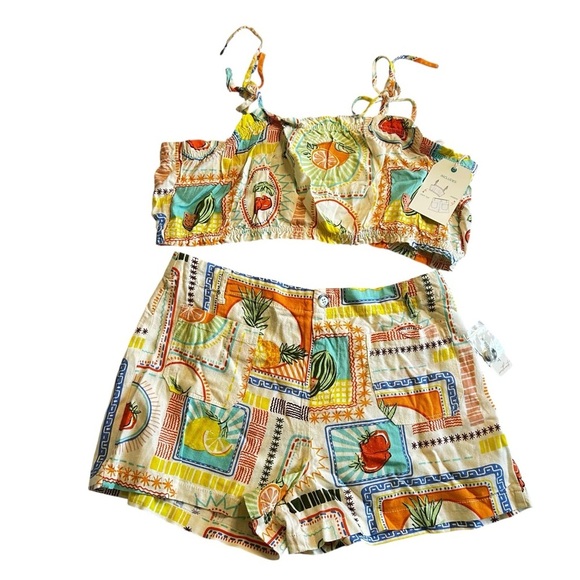 Sweetheart Clothing Pants - Sweetheart Clothing Colorful Tropical Jumpsuit